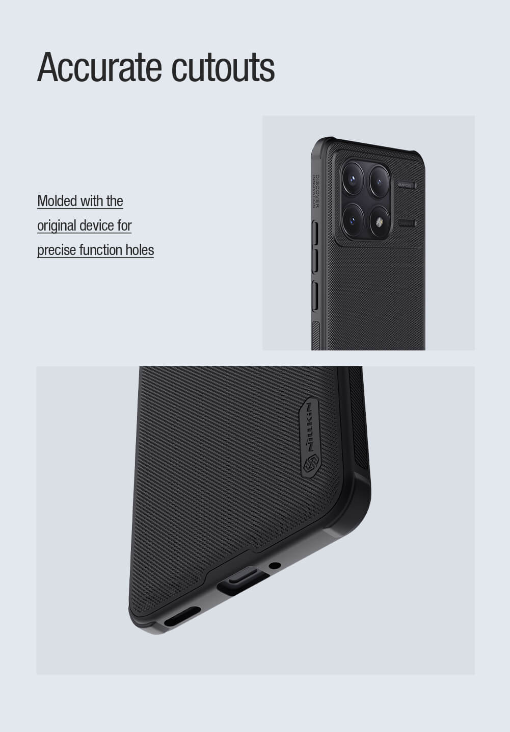 Чехол-крышка NILLKIN для Xiaomi Redmi K70, Redmi K70 Pro, Xiaomi Poco F6 Pro (серия Frosted shield Pro Magnetic case)